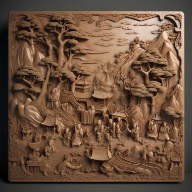Patterns and decorations Zhong Shanshan 4 3d model